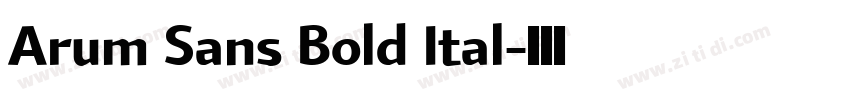 Arum Sans Bold Ital字体转换